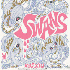 Swans - 2012 Junko Mizuno poster print Secret Serpents S/N screenprint Austin