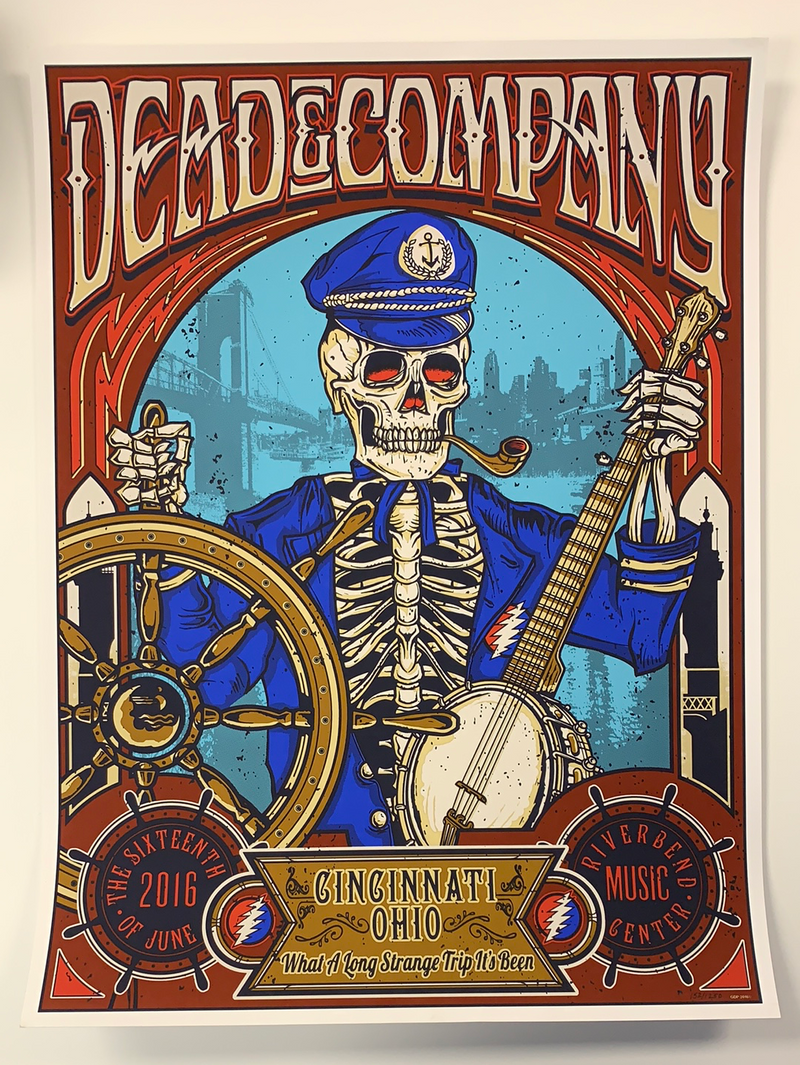 Dead & Company 2016 poster Cincinnati, OH Summer Tour