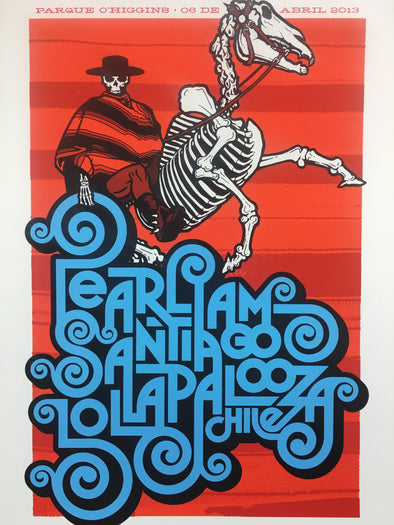 Pearl Jam 2013 Wrigley Field Chicago Show Poster EMEK Monster Baseball  Cards PJ