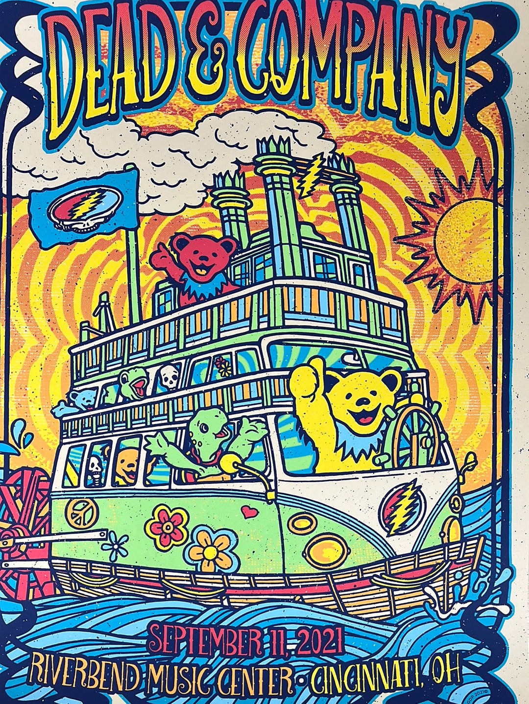 Dead & Company 2021 Gigart poster Cincinnati, OH Riverbend Sold Out