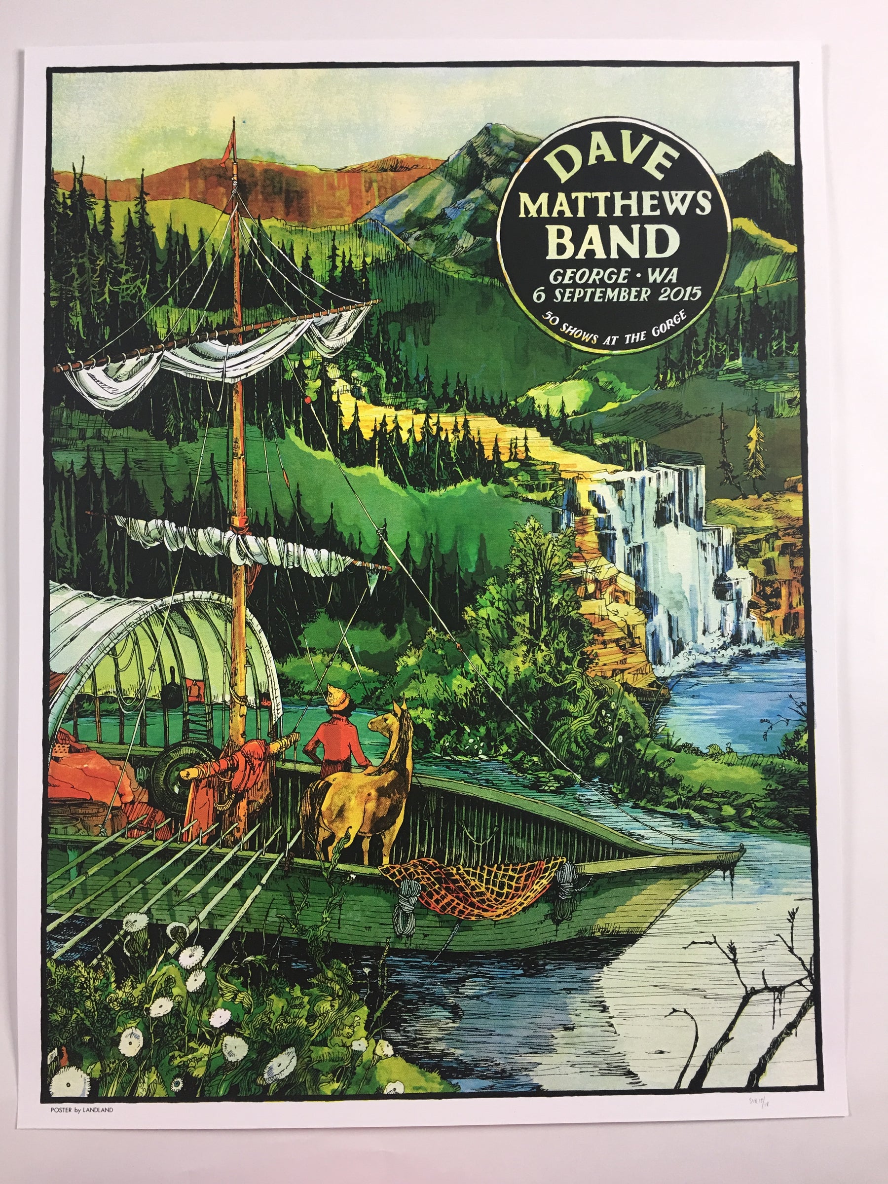 Dave Matthews Band 15 Landland Poster George Wa Gorge Amphitheatr