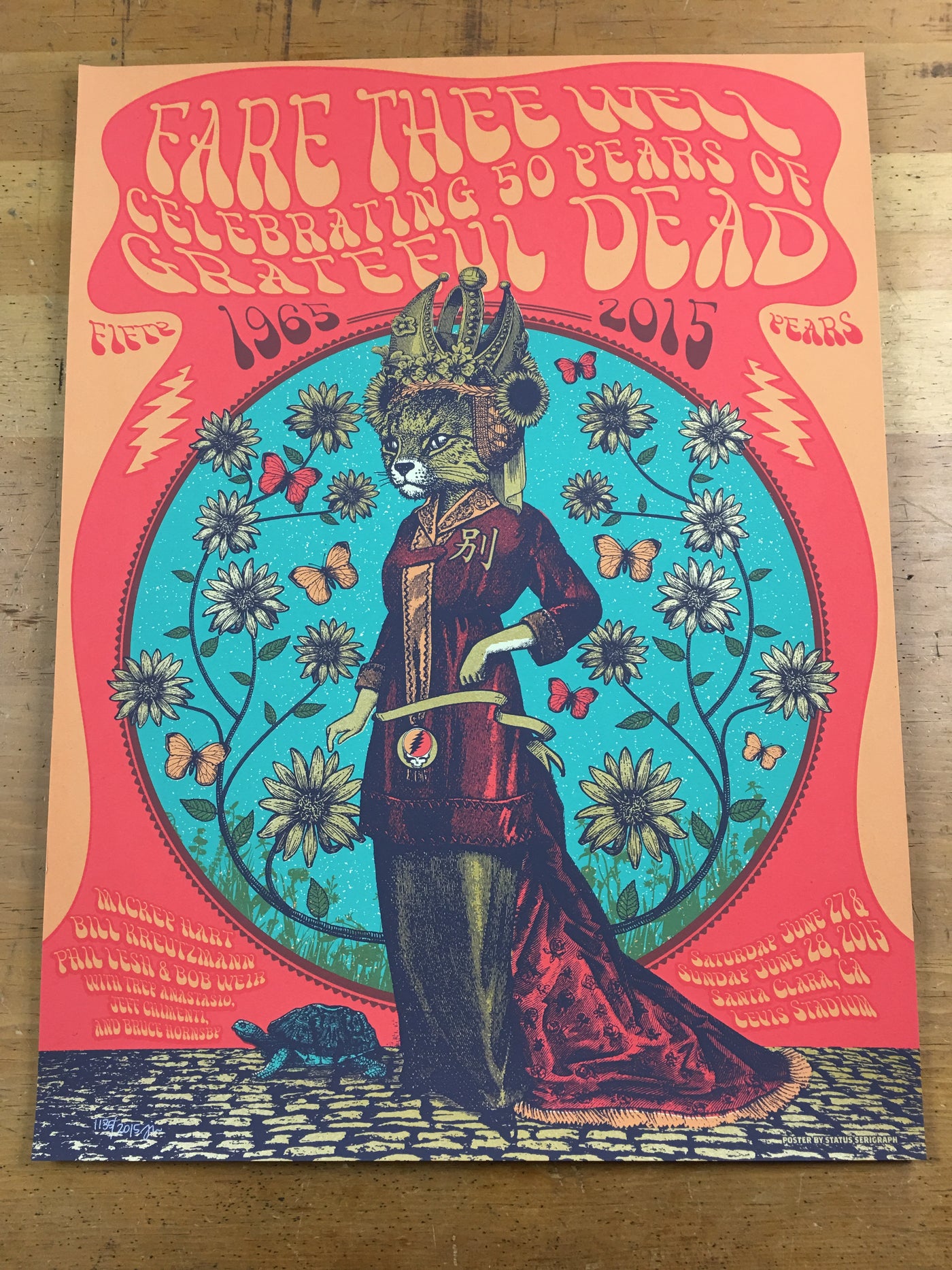 Grateful Dead/Fare Thee Well - 2015 Status Serigraph Poster Santa Clar –  Sold Out Posters