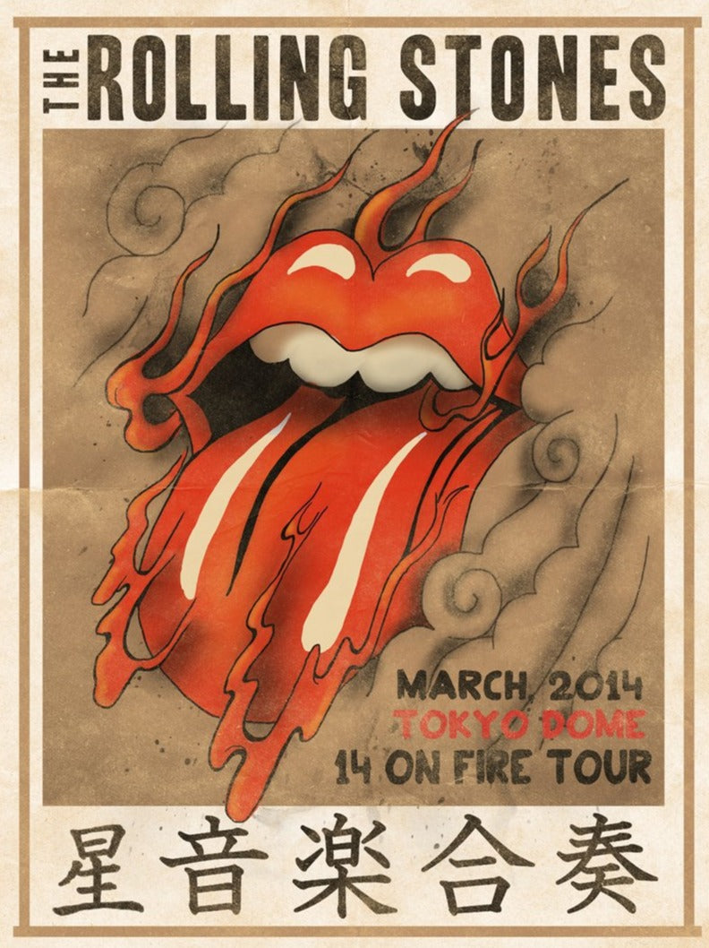 Rolling Stones 14 Official Poster Tokyo Dome Japan 1 Sold Out Posters