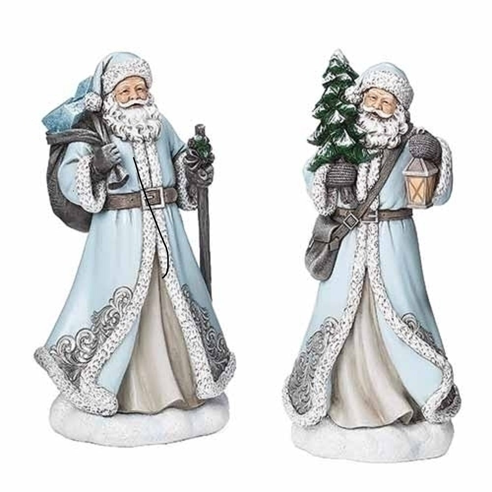 Joseph Studio Santa Pair Holding Lantern & Tree and Bag and 