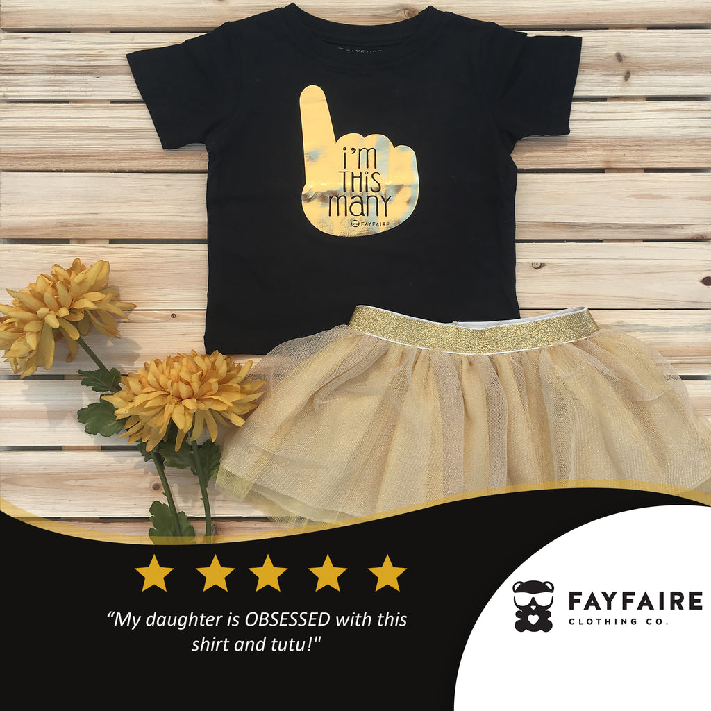 black and gold tutu for baby