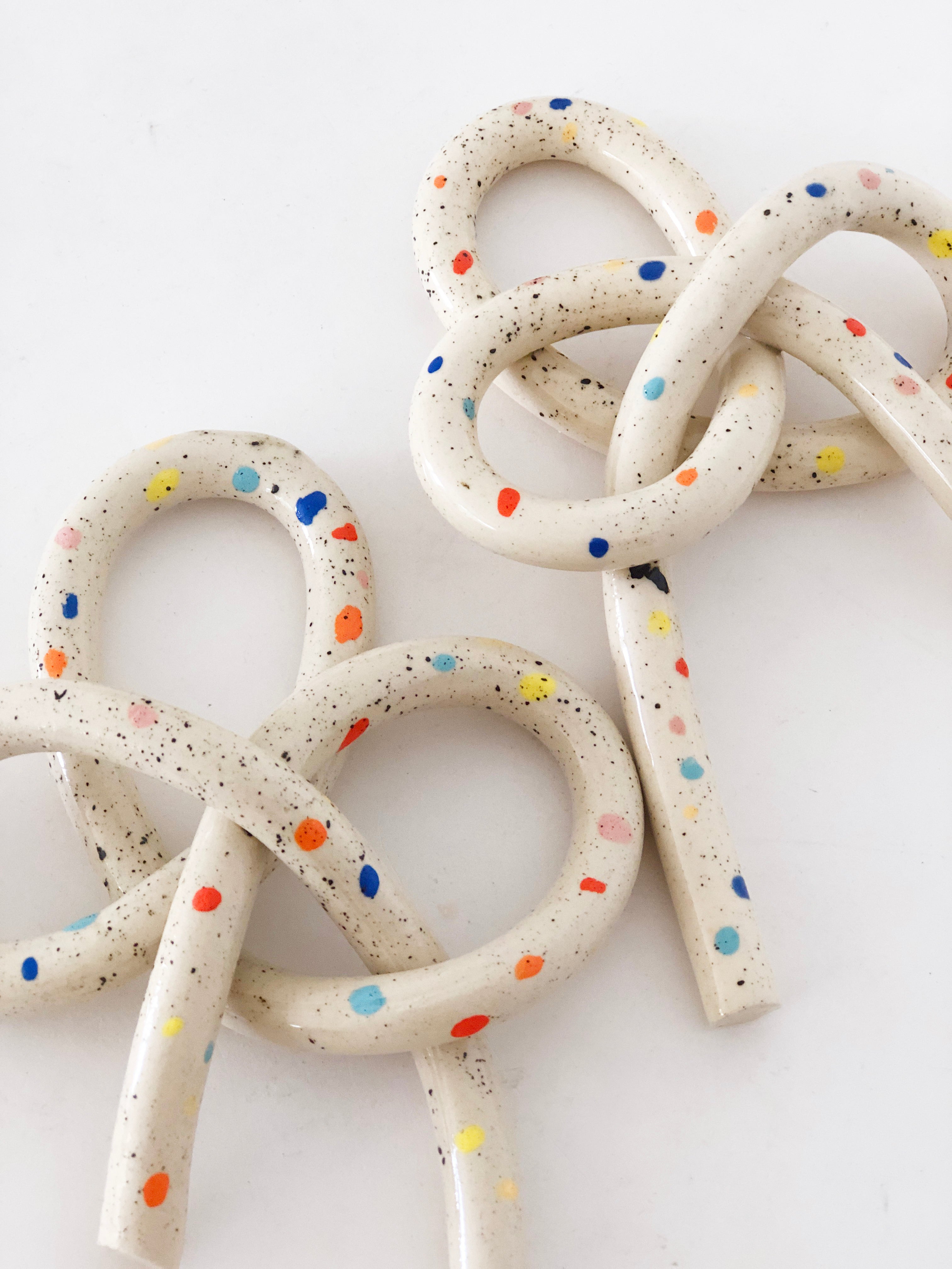 Clay Object 18 - Double Sprinkles New Year Knot