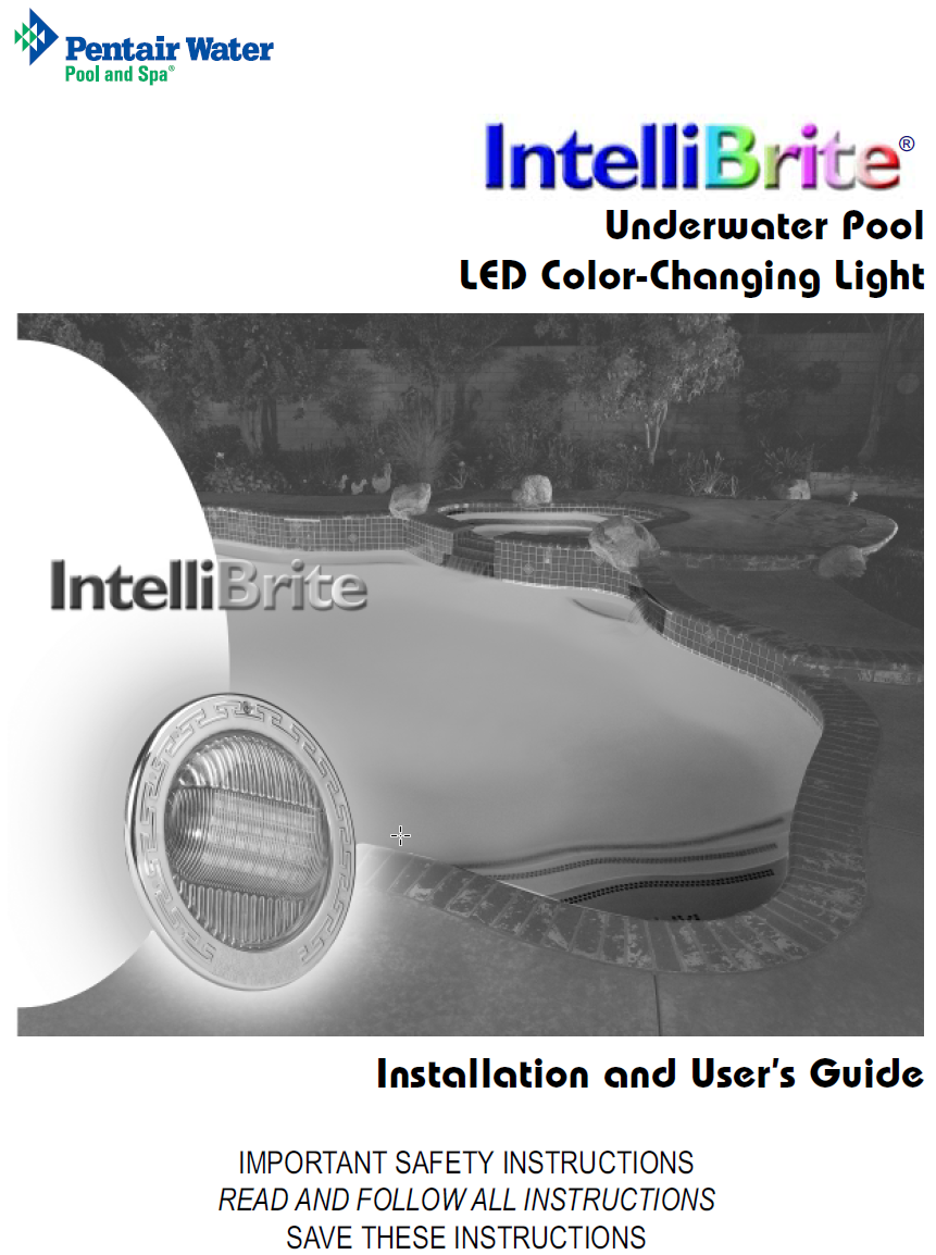 IntelliBrite 5G Color LED Pool Lights 12V 100' - 601012 Installation M