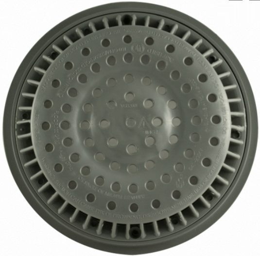 Super-Pro SG640-2310VC 8 in. Main Drain Anti-Vortex Frame & Grate White