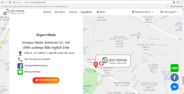 Ecommerce Web Design & Development in Bangkok Thailand for Octopus 9