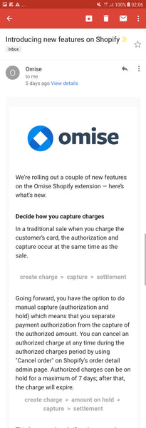 Omise ต่อกับ Shopify มีฟังก์ชั่นเพิ่ม