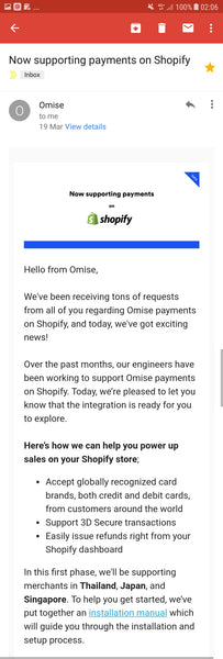 Omise ต่อกับ Shopify