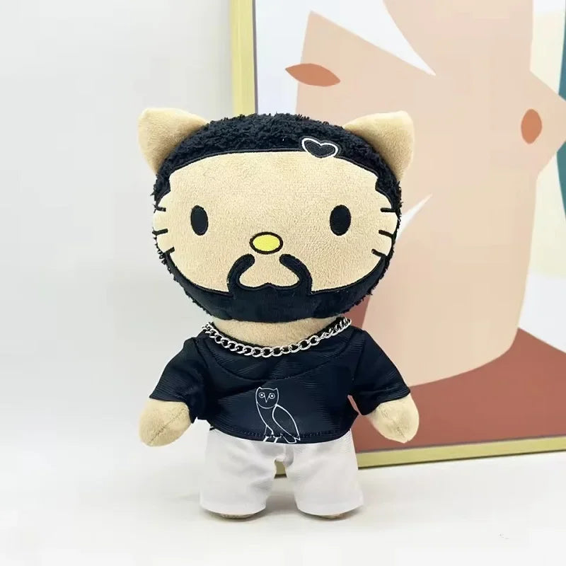 Adorable 24Cm Drake Plush Doll in Stylish Black Casual Suit - Perfect Stuffed Toy Gift for Boys and Girls This Christmas!