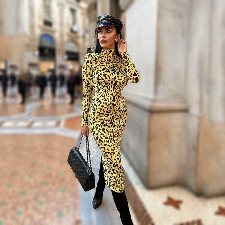 Velvet Leopard Dress