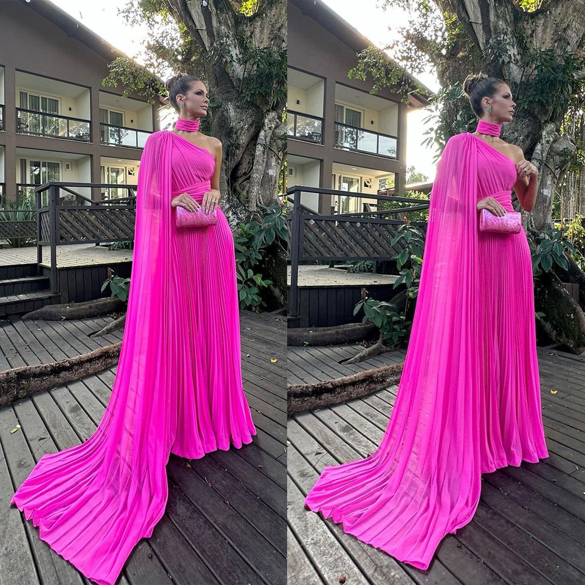 Glamorous Pink Sheath Dress