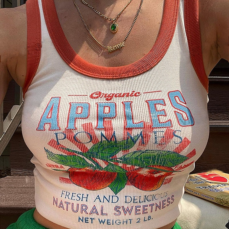 Apple Ribbed Tank Top