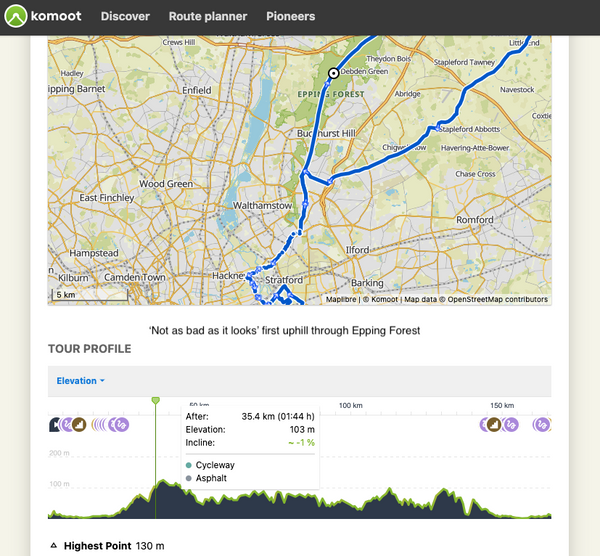 GPX file for Ride London route