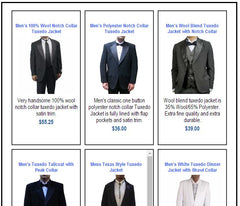 Tuxedo Closeouts Data Feed Page