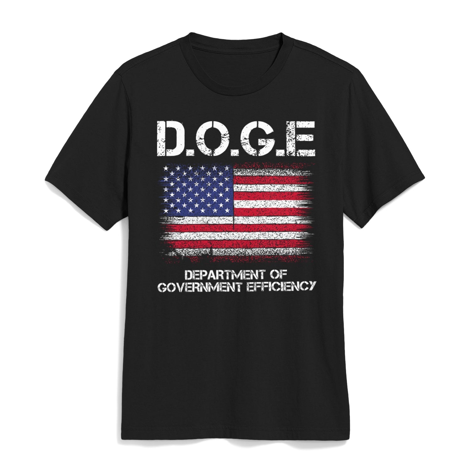 DOGE DEPARTMENT OF GOVERNMENT EFFICIENCY D.O.G.E. US Flag T-Shirt