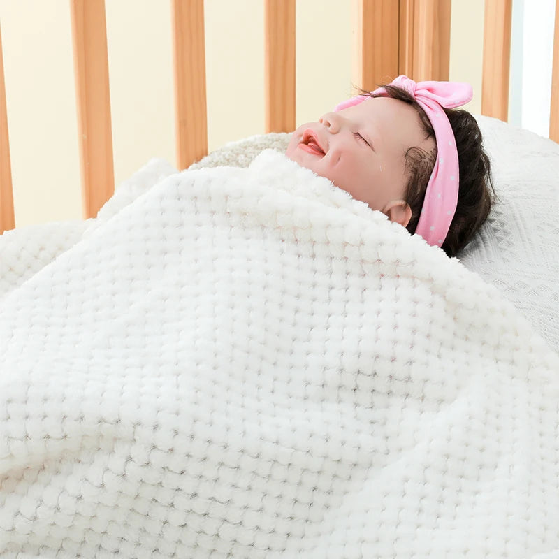 couverture bebe blanc