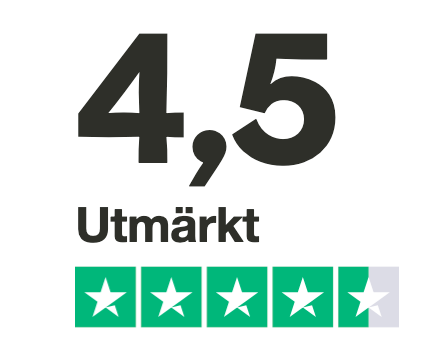 Trustpilot omdöme 4.5 av 5