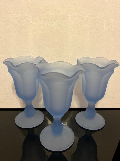 #1083 Frosted Blue Sundae Glassware RSV|20385