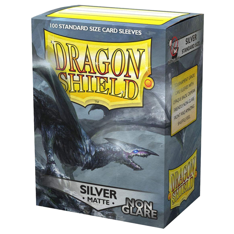 Dragon Shield Standard Non Glare 100ct Silver MATTE 63x88mm Sleeves