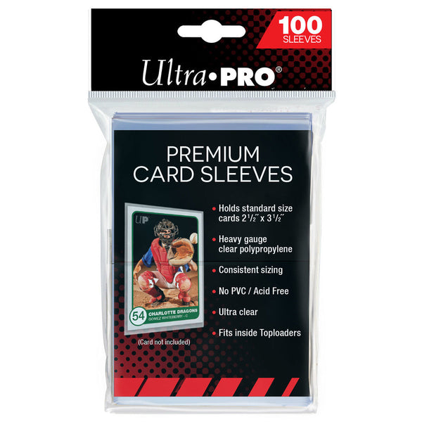 Ultra Pro 100 Pcs Soft Card Sleeves, 2 5/8 x 3 5/8-Inches