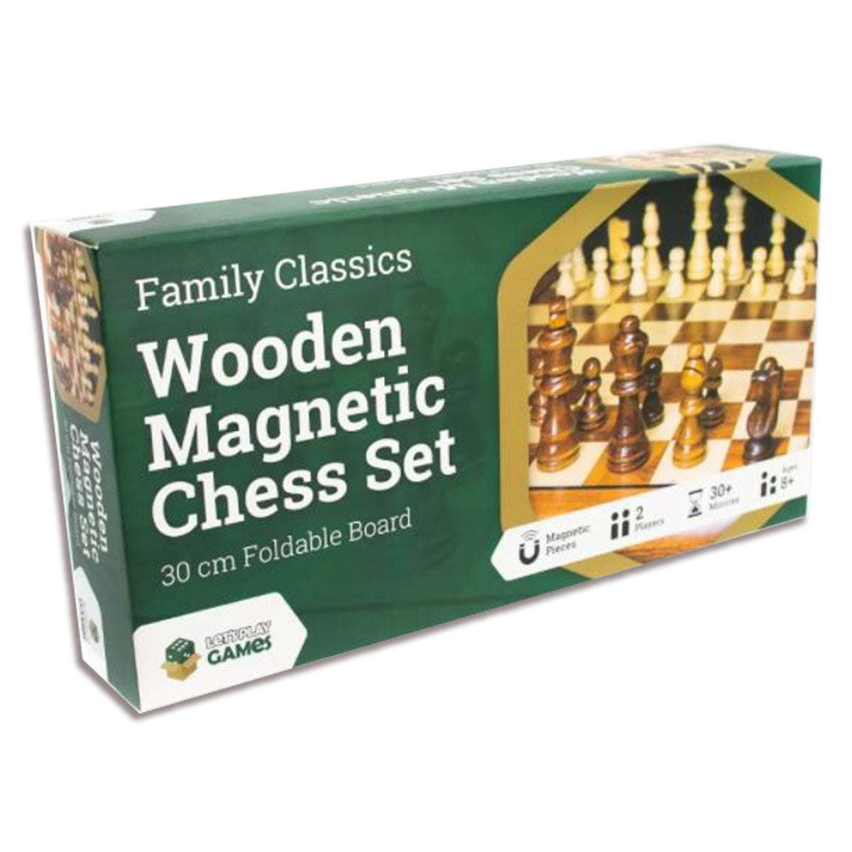 LPG Wooden Magnetic Chess Set 30 cm, Gameology