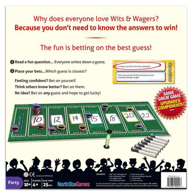 boardgamegeek wits and wagers questions