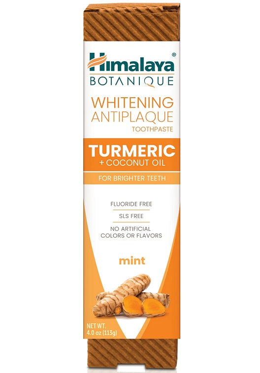 Whitening Antiplaque Toothpaste Turmeric + Coconut Oil, Mint - 113 grams - 1