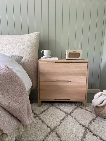 panelling and two drawer bedside