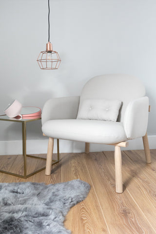 Armchair with pendant light