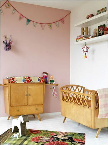 Pink feature wall