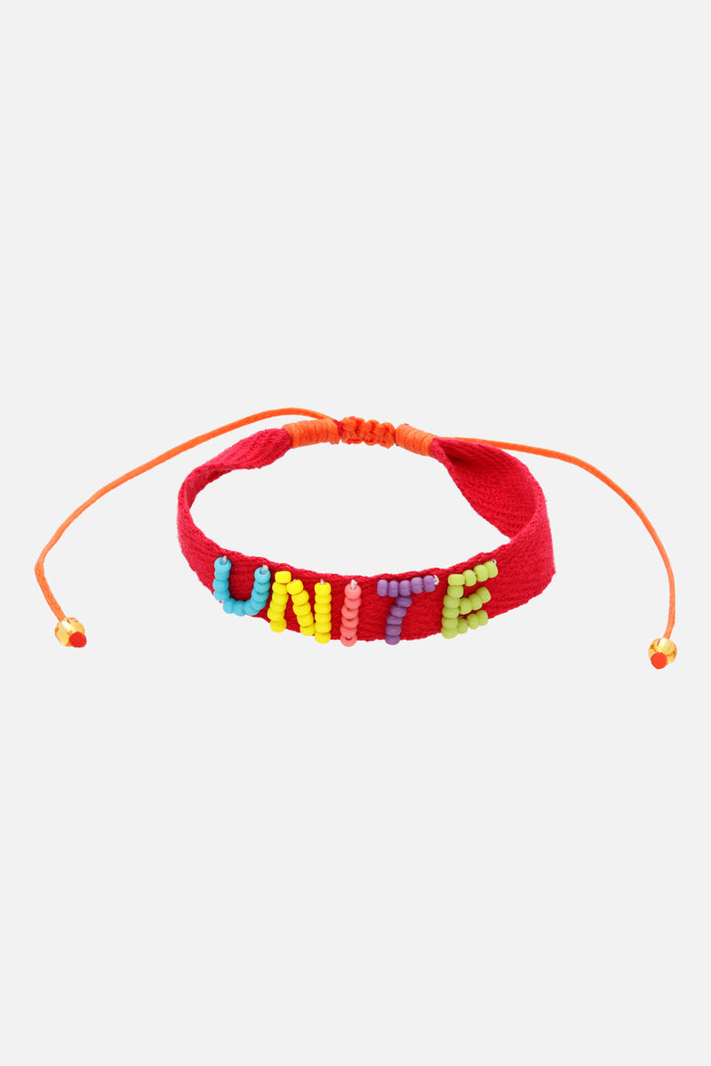 Woven Text Ribbon Bracelets, Set of 4, Love, Good Vibes, J'adore and Love  Life. Cheerful Neon Colors 