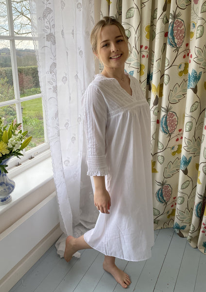 Polly Nightie Short-sleeved – English Rose Linens