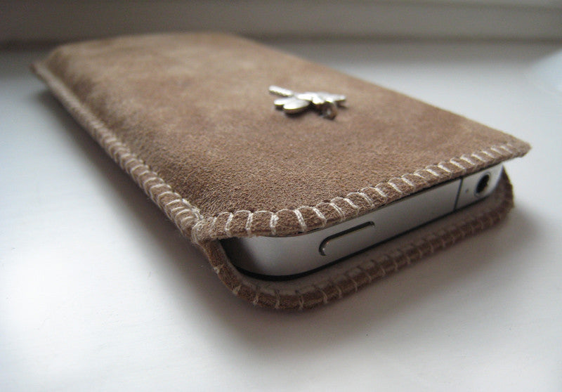 Handytasche Wildleder taupe geschenk Wirksamer Deoschutz ohne Aluminium