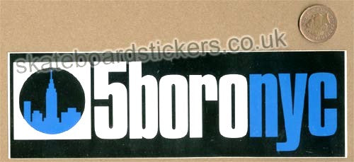 5boro NYC Skateboard Sticker