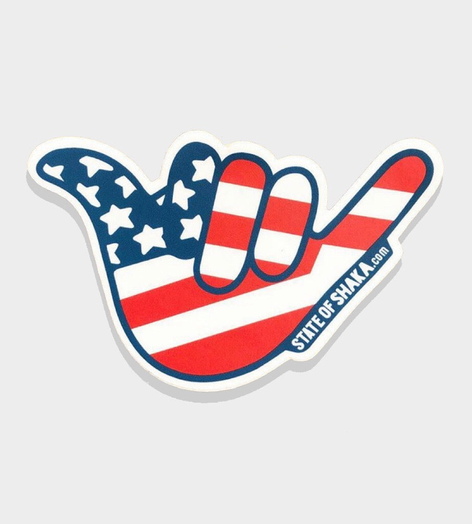 Shaka in the USA Sticker – State of Shaka