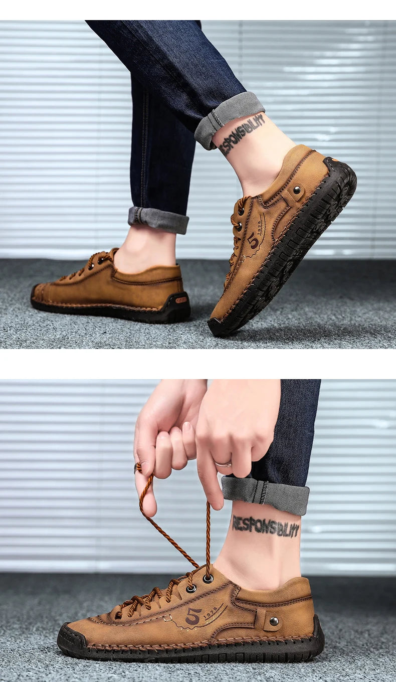 Men's Casual Leather Sneakers - Sundian 2025™ - Free Shipping + Gift - Sundian