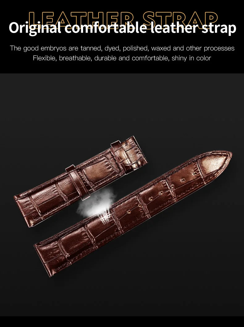 OLEVS Relógio Masculino Automático Esqueleto - Frete Grátis + Brinde - Sundian