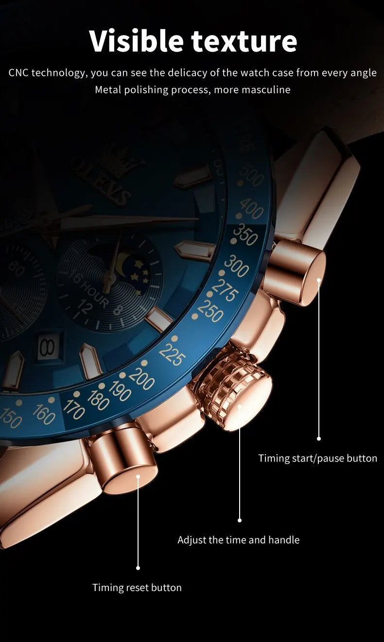 OLEVS Men's Quartz Watch - Free Shipping + Gift - Sundian