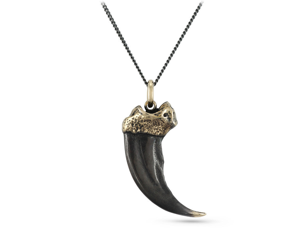 Black Bear Claw Necklace in Bronze by Lost Apostle