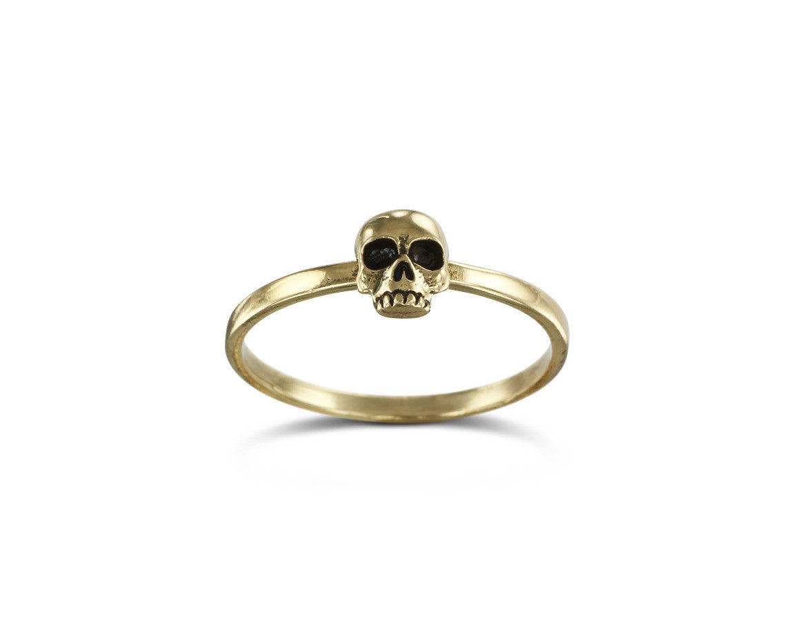 Flower Skull Stacking Ring in Silver by Lost Apostle