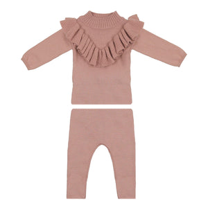 
            
                Load image into Gallery viewer, NooVel, Ruffle V-Neck Knit Two Piece Set - Maniere
            
        