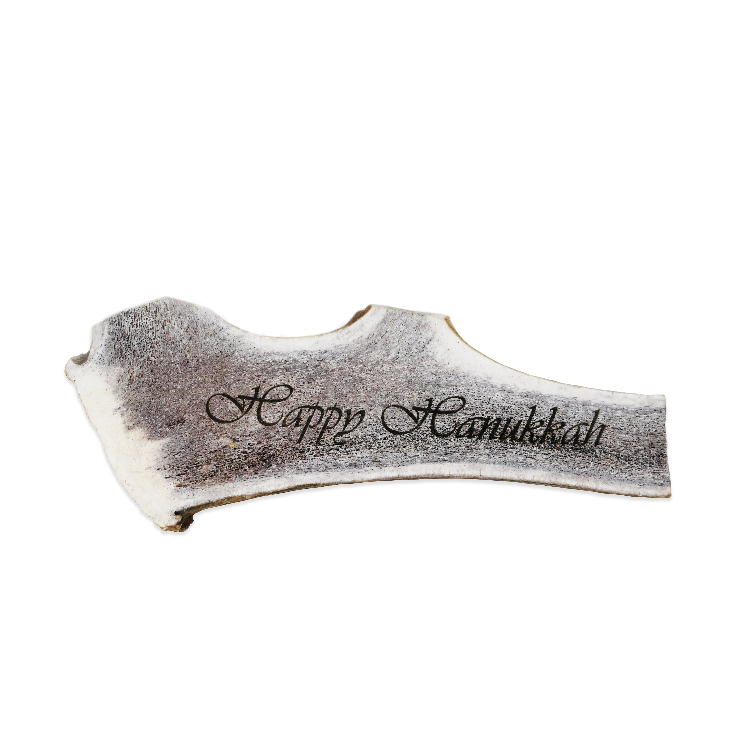 Happy Hanukkah Elk Antler Dog Chew Jumbo Split