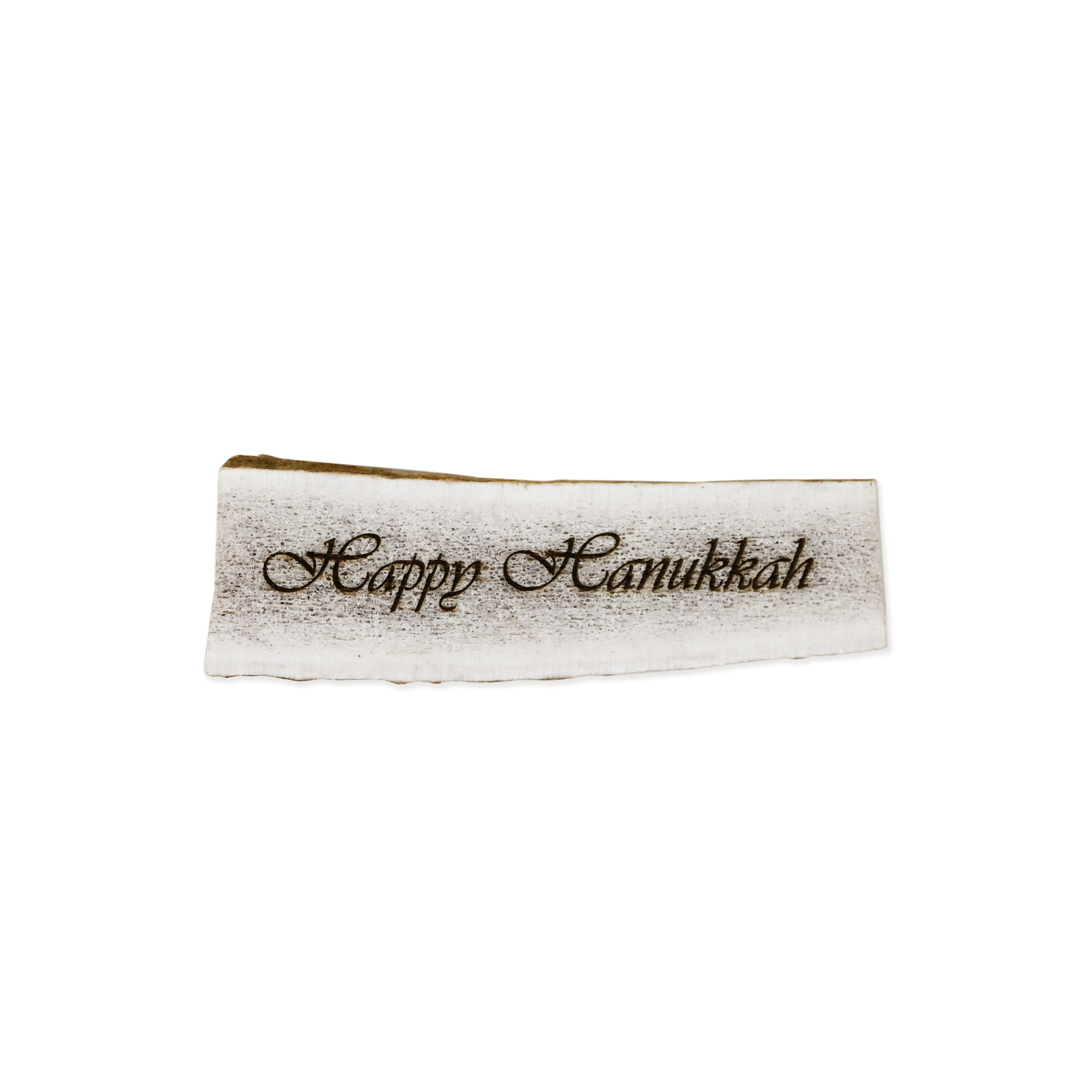 Happy Hanukkah Elk Antler Dog Chew Small Split