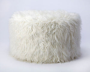 white faux fur shawl