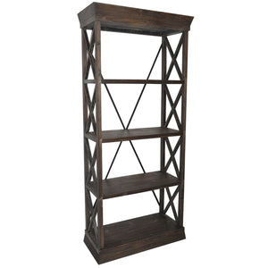 Grand Junction Wood Bookcase By Crestview Collection Cvfzr1051