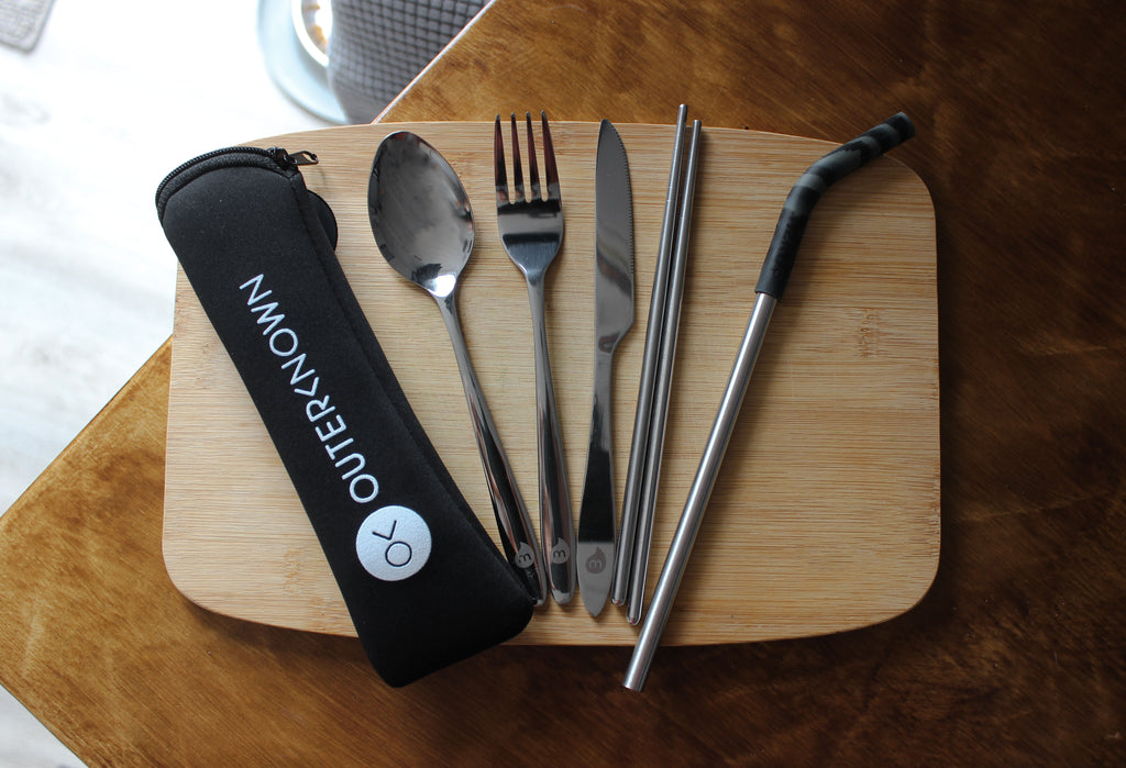 Mizu - Reusable Stainless Steel Cutlery, Neoprene Pouch
