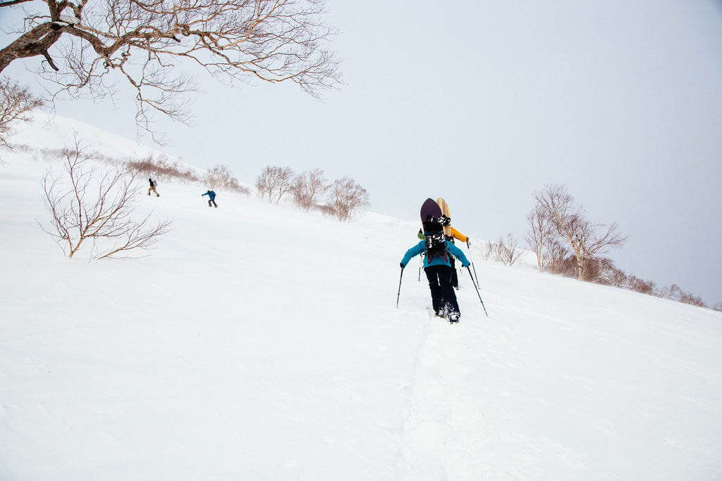 mt yotei, japan, snowboarding, mizu life, gentem sticks, hiking